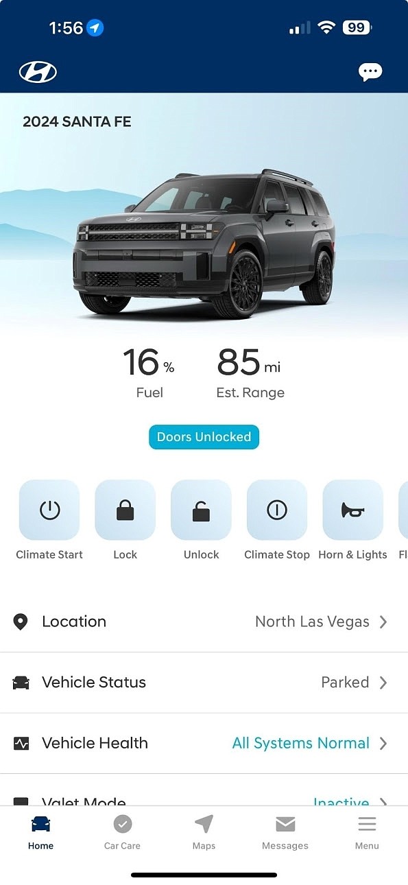 The MyHyundai with Bluelink mobile app