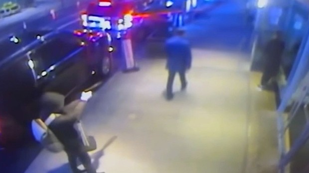 The suspect shoots UnitedHealthcare CEO Brian Thompson from behind in New York on December 4.
Mandatory Credit:	Obtained by CNN via CNN Newsource