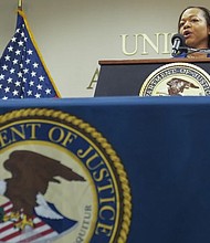 Assistant Attorney General Kristen Clarke of the Justice Department’s Civil Rights Division speaks during a news conference Dec. 5, in Memphis, Tenn.