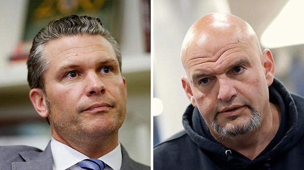Pete Hegseth, President-elect Donald Trump's pick to lead the Defense Department, and Sen. John Fetterman, a Democratic senator from Pennsylvania, are scheduled to meet Thursday.
Mandatory Credit:	Getty Images via CNN Newsource