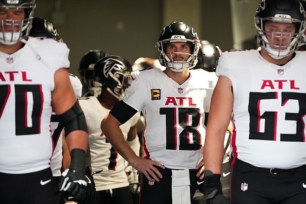 Cousins (No. 18) could be benched if his poor stretch continues.
Mandatory Credit:	Todd Rosenberg/Getty Images via CNN Newsource