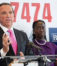 Lawyer Tony Buzbee holds a news conference on October 1 at his Houston office announcing cases he has against Sean "Diddy" Combs.
Mandatory Credit:	Elizabeth Conley/Houston Chronicle/Hearst Newspapers/Getty Images via CNN Newsource