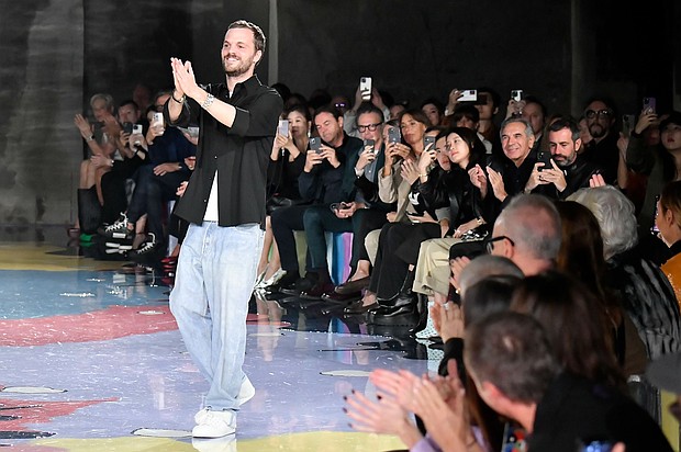 Matthieu Blazy on the runway of the Bottega Veneta show at Milan Fashion Week on September 24, 2022.
Mandatory Credit:	Victor Virgile/Gamma-Rapho/Getty Images via CNN Newsource