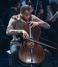 Sheku Kanneh-Mason performs on stage during the 31st annual Victoires de la Musique Classique awards at the Opéra Berlioz Le Corum in Montpellier, southern France, on February 29, 2024.
Mandatory Credit:	Pascal Guyot/AFP/Getty Images via CNN Newsource