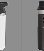A Stanley Switchback Travel Mug, left, and Stanley Trigger Action Travel Mug.
Mandatory Credit:	U.S. Consumer Product Safety Commission via CNN Newsource
