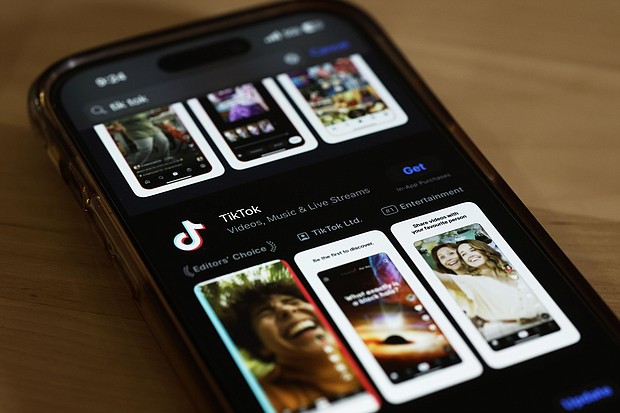 In this photo illustration, the TikTok app is seen in the app store on a phone on March 13, 2024 in New York City.
Mandatory Credit:	Michael M. Santiago/Getty Images via CNN Newsource