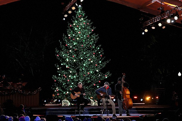 James Taylor performs at the annual National Christmas Tree lighting ceremony at the White House on December 5.
Mandatory Credit: