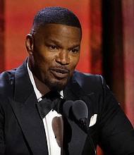 Jamie Foxx speaks during the Academy of Motion Picture Arts and Sciences Governors Awards on November 17.
Mandatory Credit:	Mario Anzuoni/Reuters/File via CNN Newsource