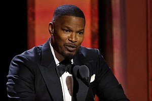 Jamie Foxx speaks during the Academy of Motion Picture Arts and Sciences Governors Awards on November 17.
Mandatory Credit:	Mario Anzuoni/Reuters/File via CNN Newsource