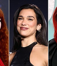 The Carpool Karaoke series dropped a surprise holiday episode, though without the show’s usual driver, James Corden. This time around, Apple Music’s Zane Lowe took the wheel with three of music’s biggest stars at the moment - Chappell Roan, Dua Lipa, Lady Gaga.
Mandatory Credit:	Frazer Harrison/Arturo Holmes/Monica Schipper/Getty Images via CNN Newsource