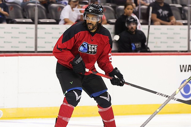 Matthew Petgrave skates during a 3Ice game on July 19, 2023, at Prudential Center in Newark, New Jersey.
Mandatory Credit:	Andrew Mordzynski/Icon Sportswire/Getty Images via CNN Newsource
