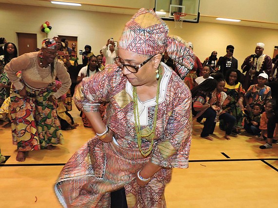 A performer showcases traditional African dance during a recent Richmond Kwanzaa Afrikan Heritage Celebration. This year’s event, themed “Together We Win!,” will feature drums, dance and cultural activities at Martin Luther King Jr. Middle School on Dec. 27.