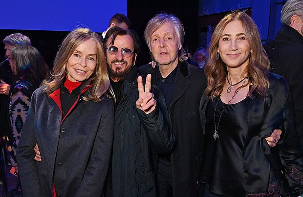 The two surviving Beatles, accompanied by Starr's wife Barbara Bach (L) and McCartney's wife Nancy Shevell (R) back in 2022
Mandatory Credit:	Dave Benett/Getty Images via CNN Newsource