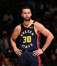 Steph Curry didn't make a single field goal in the Warriors' loss.
Mandatory Credit:	Grant Burke/NBAE/Getty Images via CNN Newsource