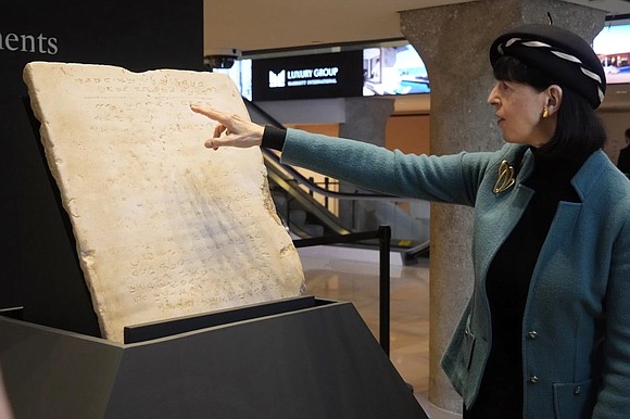 The oldest known stone tablet inscribed with the Ten Commandments sold for more than $5 million at an auction last …