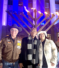 Sandra and Burt Levine with Congressman-elect Sylvester Turner