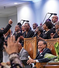 The Emancipation Proclamation Day Choir performs at the 84th Annual City Wide Emancipation Proclamation DaynWorship Celebration at Sharon Baptist Church in Henrico.
