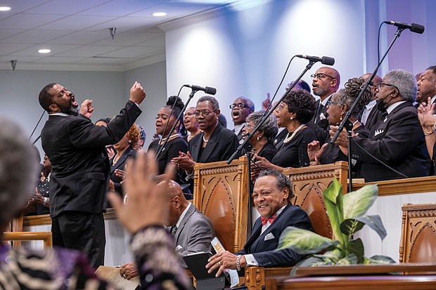 The Emancipation Proclamation Day Choir performs at the 84th Annual City Wide Emancipation Proclamation DaynWorship Celebration at Sharon Baptist Church in Henrico.