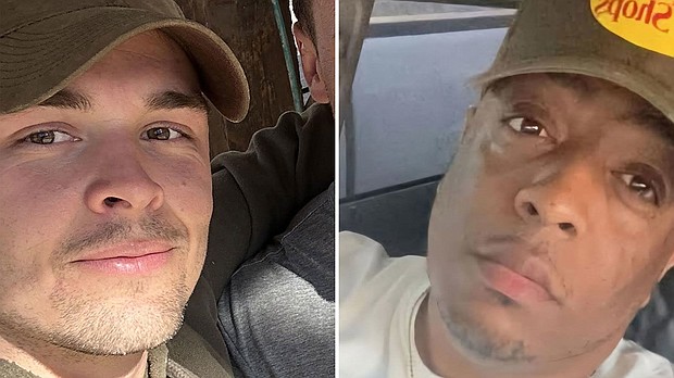 Tiger Bech, left, was a former Princeton football player who had been working as a junior trader in New York City. Reggie Hunter, 37, was a father of two known for his sense of humor, according to his cousin Shirell Robinson Jackson.
Mandatory Credit:	Virginia Bech/Shirell Robinson Jackson via CNN Newsource