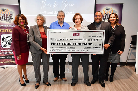 Texas Southern University (TSU) has received another extraordinary act of generosity from Janet and Jeff Share, a Houston family whose …