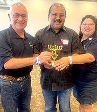 Burt and Sandra Levine with Dr. George Khakanatt