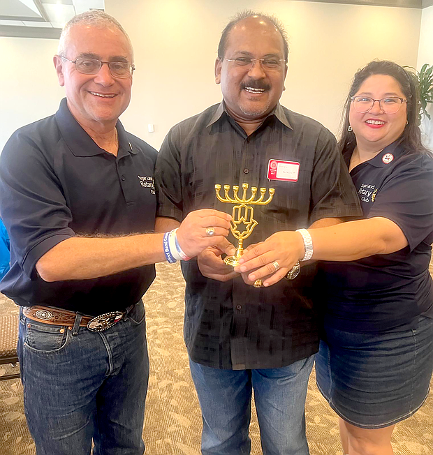 Burt and Sandra Levine with Dr. George Khakanatt