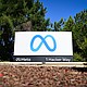 The Meta logo marks the entrance of its corporate headquarters in Menlo Park, California.
Mandatory Credit:	Josh Edelson/AFP/Getty Images/File via CNN Newsource