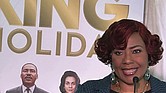 King Center CEO Bernice King, daughter of Dr. Martin Luther King Jr., speaks during a Jan. 7 news conference at the King Center in Atlanta.