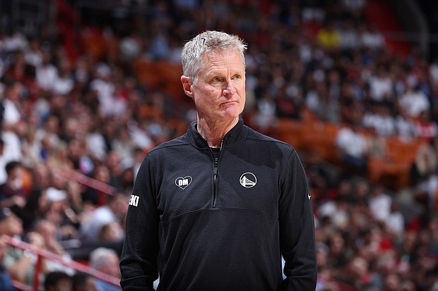 Warriors head coach Steve Kerr said that his childhood home was lost in the LA County wildfires.
Mandatory Credit:	Jeff Haynes/NBAE/Getty Images via CNN Newsource