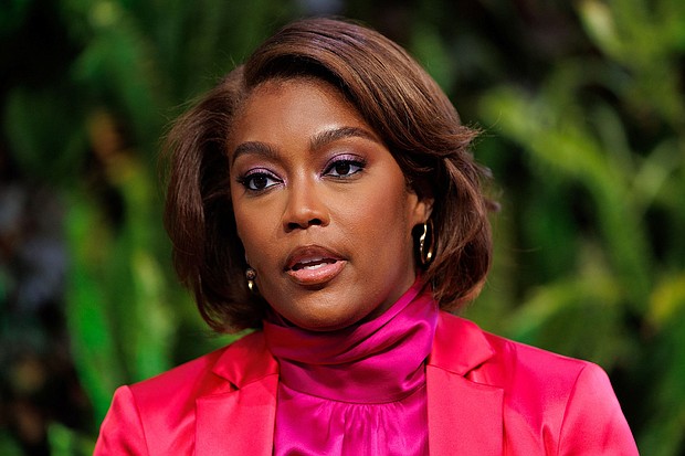 Rashida Jones speaks at the 2023 Milken Institute Global Conference in Beverly Hills. Jones is stepping down as president of MSNBC and one of her top lieutenants, Rebecca Kutler, is taking over as interim network president.
Mandatory Credit:	Mike Blake/Reuters via CNN Newsource