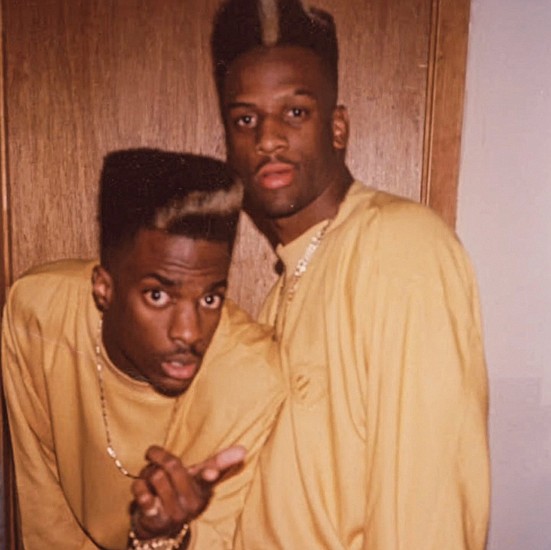 Lou Barber and the late Wayne Breedlove during their dancing days in the 1990s.