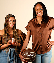 WNBA champions Azurá Stevens (LA Sparks) and Dana Evans (Chicago Sky)