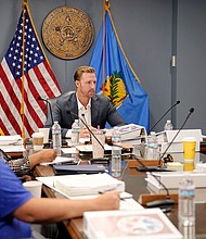Oklahoma State Superintendent of Public Instruction Ryan Walters, center, has praised the proposed rule change that would require families to report their immigration status to schools.
Mandatory Credit:	Bryan Terry/The Oklahoman/ USA Today Network/Imagn Images via CNN Newsource