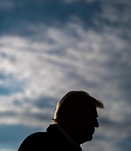 President Donald Trump speaks to members of the press as he prepares to depart the White House aboard Marine One on January 24, 2025 in Washington, DC.
Mandatory Credit:	Kent Nishimura/Getty Images via CNN Newsource