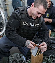 Machinist’s Mate 2nd Class Jonathan Gomez,Photo by Petty Officer 1st Class Donavan K Patubo Commander, Task Force 71/Destroyer Squadron 15