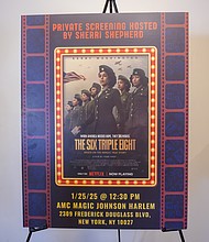 Sherri Shepherd hosts private screening of The Six Triple Eight for young girls in Harlem at AMC Magic Johnson Harlem