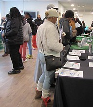 People looking for jobs were excited to learn about opportunities at the TCA Health information and hiring event held at the clinic's main facility located in the Altgeld Gardens/Riverdale community. Partnering with the clinic was Metropolitan Family Services and Milhouse Construction, which is building a new Nutrition and Wellness Center on site.