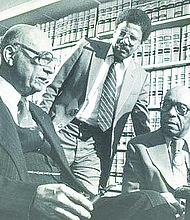 Henry Marsh III center with Oliver Hill left and Samuel Tucker, right.