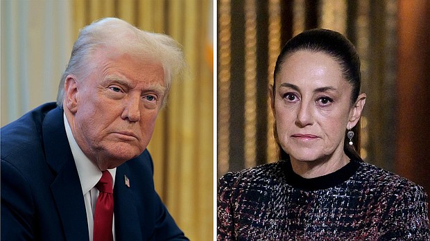 US President Donald Trump and Mexico President Claudia Sheinbaum.
Mandatory Credit:	Getty Images via CNN Newsource