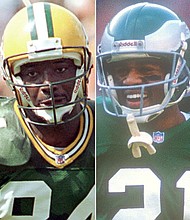 Former defensive end Jared Allen, former Green Bay Packers wide receiver Sterling Sharpe, former cornerback Eric Allen and former San Diego/Los Angeles Chargers tight end Antonio Gates all got the call that they will be getting their gold jackets.
Mandatory Credit:	Getty Images/AP via CNN Newsource