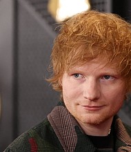 Ed Sheeran poses on the red carpet at the 66th Annual Grammy Awards in Los Angeles, on February 4, 2024.
Mandatory Credit:	Mario Anzuoni/Reuters/File via CNN Newsource