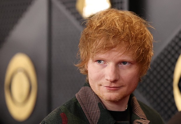 Ed Sheeran poses on the red carpet at the 66th Annual Grammy Awards in Los Angeles, on February 4, 2024.
Mandatory Credit:	Mario Anzuoni/Reuters/File via CNN Newsource