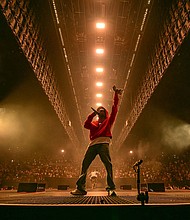 Lamar performed "Not Like Us" five times at his surprise Juneteenth concert last summer. The crowd rapped along to every word.
Mandatory Credit:	Timothy Norris/Getty Images for pgLang, Amazon via CNN Newsource