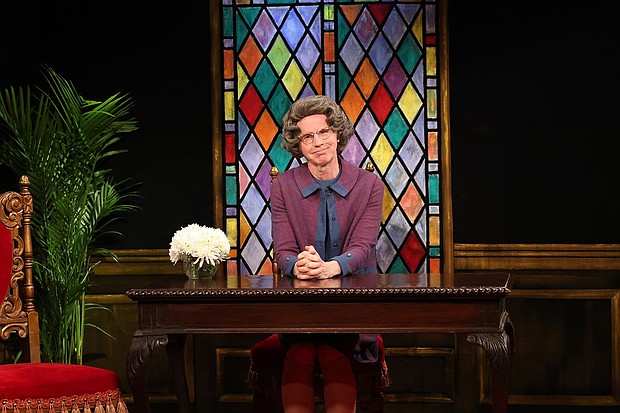 Dana Carvey as Church Lady during the "Church Chat" Cold Open in December 2024.
Mandatory Credit:	Will Heath/NBC/Getty Images via CNN Newsource