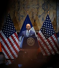 New York City Mayor Eric Adams attends an interfaith breakfast event in Manhattan on January 30.
Mandatory Credit:	Adam D Gray/Reuters/File via CNN Newsource