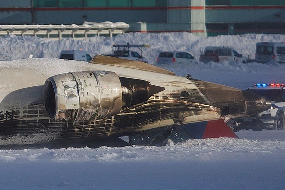 A Delta Air Lines flight from Minneapolis crashed, turned upside down and caught fire on the runway at Toronto Pearson …