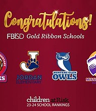 Fort Bend ISD elementary schools' Holley, Jordan, Hunters Glen, and Mission West