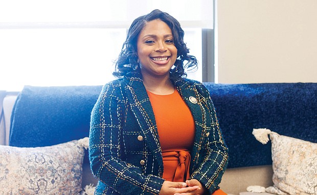Delegate Destiny LeVere Bolling, D-Henrico, is photographed in her office on Feb. 8 at the General Assembly Building.