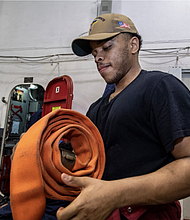 Damage Controlman Fireman Jhairus Polk/PHILIPPINE SEA
02.17.2025
Photo by Seaman Recruit Pablo Chavez 
USS Carl Vinson