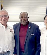 Burt Levine,Willie Davis, and Sandra Levine